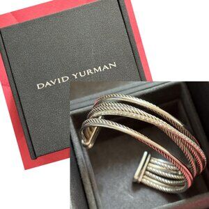 David Yurman Crossover Four-row Cuff with Diamonds